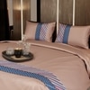 Stoa Paris Comforter for Double Bed, 300TC Premium Satin mium Champagne & Pink
