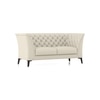 Weston 2 Seater Half Leather Sofa In Creme Fraiche Italian Leather