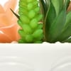 Artificial Succelent Arrangement With White Planter