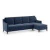 Abbey Sectional Sofa (Colour : Lapis Blue, Cushion : Soft, Seater : Right Aligned 3 Seater + Right Aligned Chaise)