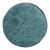Nayla Solid Wood Stool in Textured Cyan Blue Jackard fabric