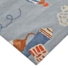 Saraswati Global Little Wool Viscose Hand Tufted Carpet in Pearl 5X8 ft