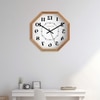 Inverted Index Octagonal Wooden Wall Clock