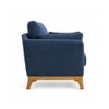 Lorentz Boucle Fabric Lounge Chair in Blue Colour