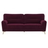 Osbert Velvet 3 Seater Sofa in red wine Color