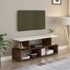 Bluewud Victor Engineered Wood Tvcabinet In Brown Maple & White Finish