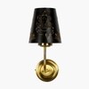 Devansh Metal Electric Wall Light in Gold Colour with Black Shade Count of 1 Light