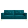 Novelle 3 Seater Click-Clack Sofa cum Bed  in Teal Colour
