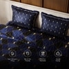 Stoa Paris Satin Comforter Set for King Size Bed 300TC Premium Bedding Set, Starry Night Fiesta