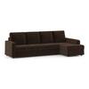Apollo Compact Sofa (Colour : Dark Earth, Cushion : Soft, Back Type : High Back, Seating Capacity : Right Aligned 3 Seater + Right Aligned Chaise)