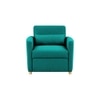 Jernell 1 Seater Fold Out Sofa cum Bed  in Turquoise Blue Colour