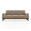 Granada Premium 3 Seater Fabric Sofa in Biscuit Velvet Colour