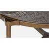 Albertoni Round Coffee Table With Ss Base In Bronze Colour