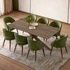 Anderson Solid Wood 8-Seater Dining Table with 8 Celia Accent Dining Chair