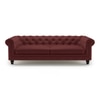 Winchester 3 Seater Leather Sofa in Wine Colour