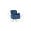 Avalon Fabric One Seater Manual Recliner in Blue Colour