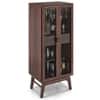 Boisdale Solid Wood Bar Cabinet (Walnut Finish)