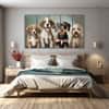 The Castle Decor Dogs Art Wall Painting Wooden Framed Digital Painting 27x48 Inch (Style 3)