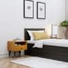 Hexa Engineered Wood Modern Single Bed With Headboard With Storage In Flower Wenge