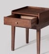 Harmful Solid Wood Bed Side Table In Dark Brown  Finish