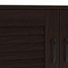 Bennis 21 Pair Shoe Rack in Dark Walnut Finish