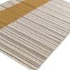 Jaipur Rugs Soft Geometric Striped Wool 5x8 Feet Undyed White And Gold Spice Dhurrie Carpet