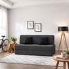 Coirfit Folding 2 Seater Double Foam Fold Out Sofa Cum Bed  in Dark Grey Colour