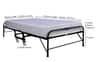 Springtek Rollaway Metal Folding Bed With Mattress 6in Single Size With Lockable Wheels