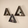 Henry Iii Triangular Set Of 3 Wooden Wall Shelves