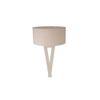 Hamptons White Metal Shade Club Floor Lamp with Metal Base