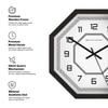 Geometry in Motion Octagonal Wooden Wall Clock