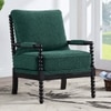 Luxe Boucle Fabric Lounge Chair in Green Colour