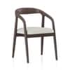 Zen Rectangular Solid Wood 6 Seater Dining Table With 6 Zen Solid Wood Dining Chair (Finish: Danish Walnut, Colour:  San Ripple)