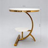 Bellemoor Metal Side Table in Gold Colour