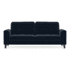 Verona Luxe 3 Seater Fabric Sofa in Sea Port Blue Velvet Colour