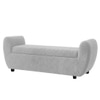 Redol Boucle 2 Seater Ottoman Bench with Storage  in Gre  Color