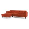 Lewis Sectional Sofa (Colour : Lava, Cushion : Hard, Seater : Left Aligned 3 Seater + Left Aligned Chaise)