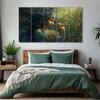 The Castle Decor Krishna Ji Wall Painting Wooden Framed 27x48 Inch (Style 14)