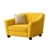 Hamaz 1 Seater Sofa In Fabric Yellow Color