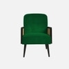 Haden Solid Wood Accent Chair in Green Colour