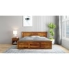 Stainfleld Sheesham Wood Queen Size Bed Non Storage Bed Honey OakOak Finish (60 x 78 inches)