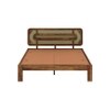 Seaside Solid Wood Queen Size Non Storage Bed In Provincial Teak Finish