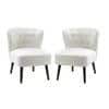Azal Accent Chair in Cream Colour Set 2