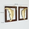 W-Arya Abstract Metal Wall Decor in Gold Set of 2