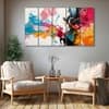 The Castle Decor Abstract Art Wall Painting Wooden Framed 27x48 Inch (Style 1)