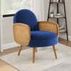Holden Cane Accent Chair in Navy Blue Colour
