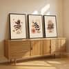 The Castle Decor Boho Abstract Botanical Wall Art Set of 3 Design 9 11x17 Inch