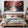 The Castle Decor Japanese Art Wall Painting Wooden Framed 27x48 Inch (Style 3)