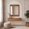 Toledo Solid Wood Wall Mounted Dresser In Amber Walnut Finish