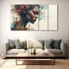 The Castle Decor Women Abstract Wall Painting Wooden Framed Digital Painting 27x48 Inch (Style 12)